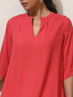 Thumbnail for trueBrowns Coral Viscose Kurta Pant Set