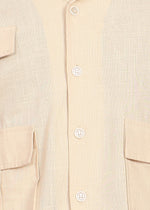 Thumbnail for Fabmade Men’S Cream Shirt With 3 Pockets – Relaxed Fit - Distacart