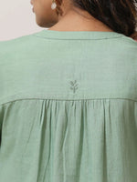 Thumbnail for trueBrowns Mint Green Cotton Linen Kurta Pant Set