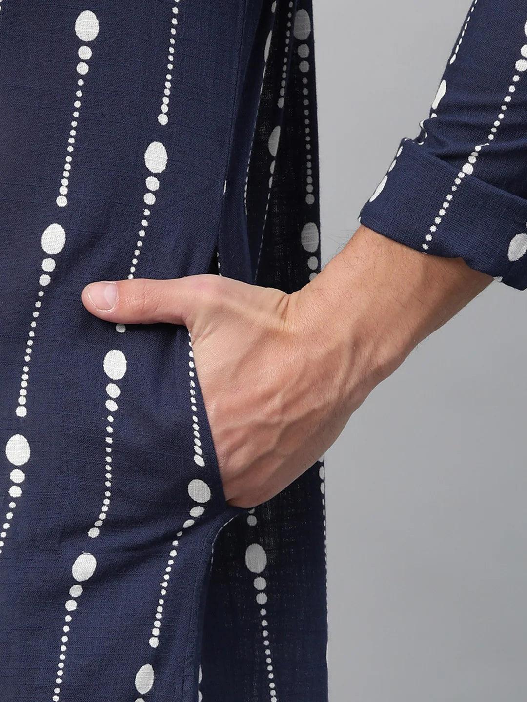Fabmade Men Printed Straight Kurta With Pyjama