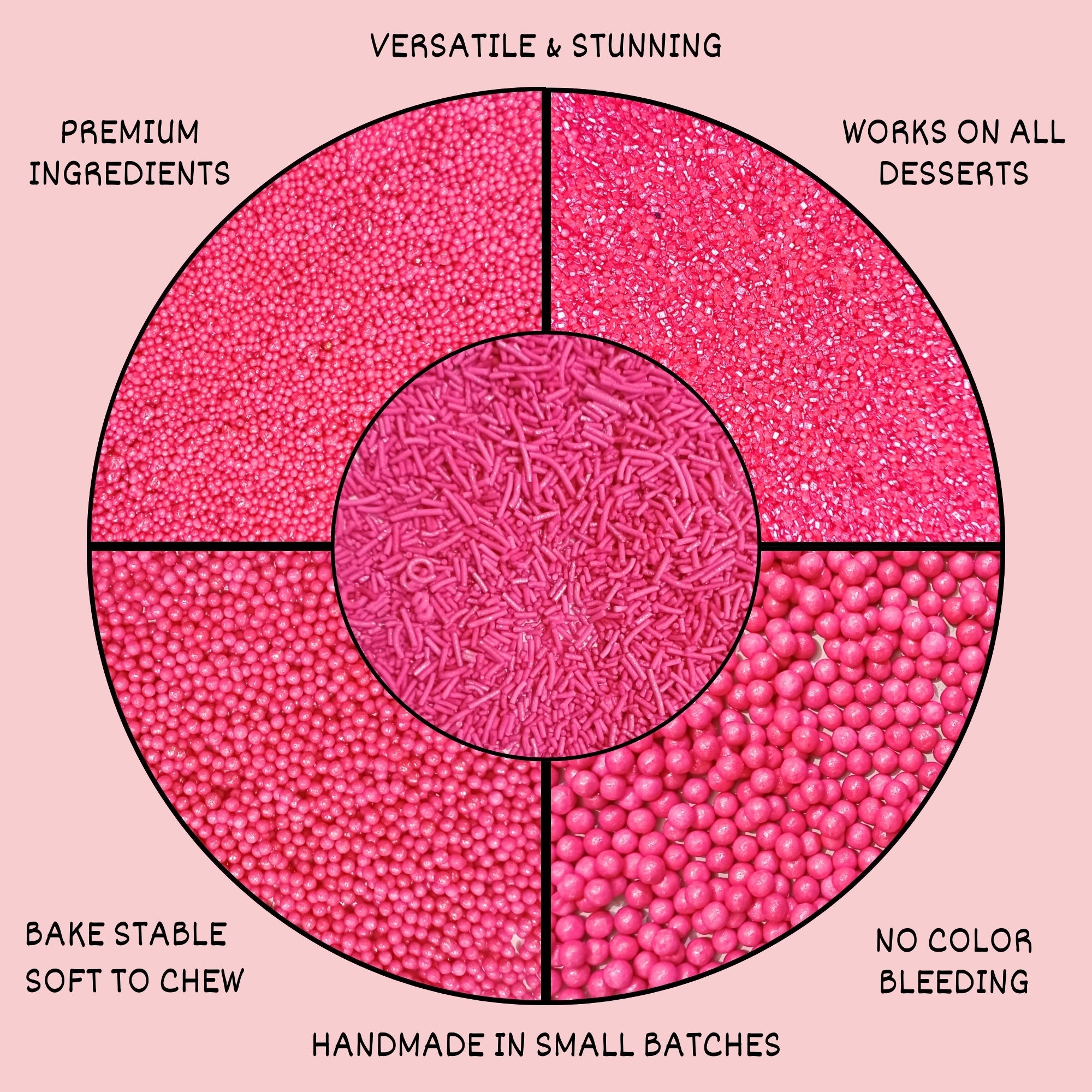 sprinkles for cakes cupcakes decoration usp 7hot pink