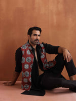 Thumbnail for trueBrowns Men's Rust Printed Nehru Jacket