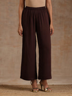 Thumbnail for trueBrowns Cola Brown Modal Satin Oversized Kurta Set - Distacart