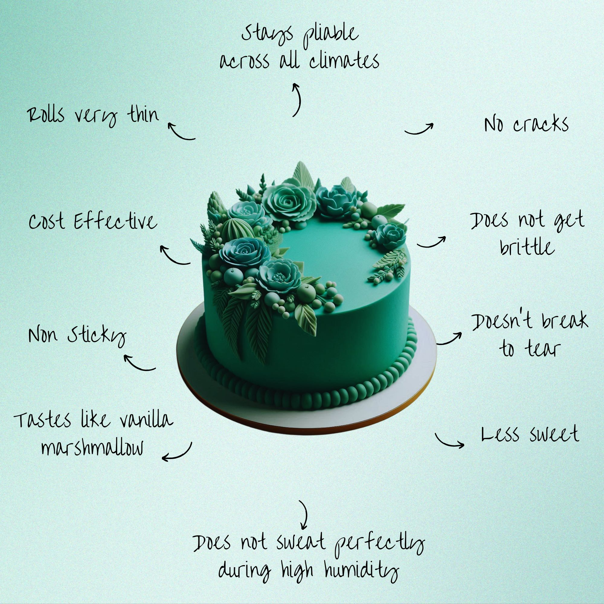 confect emerald green sugarpaste br b 1 kg b
