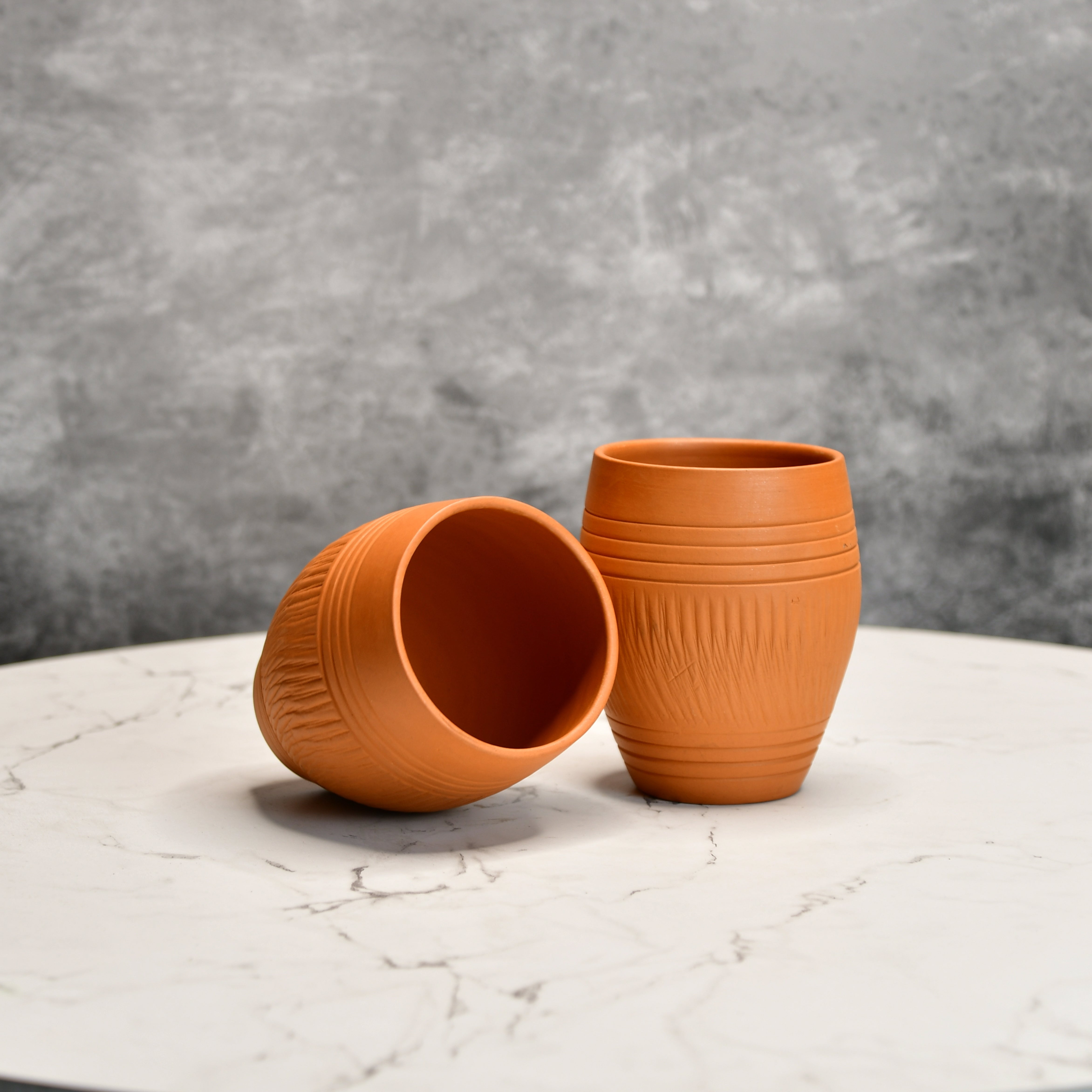 Sowpeace Premium Set of 2 Unglazed Terracotta Glasses