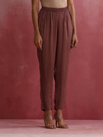 Thumbnail for trueBrowns Brown Modal High low Kurta Set