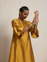 Thumbnail for trueBrowns Gold Silk Kurta Set - Distacart