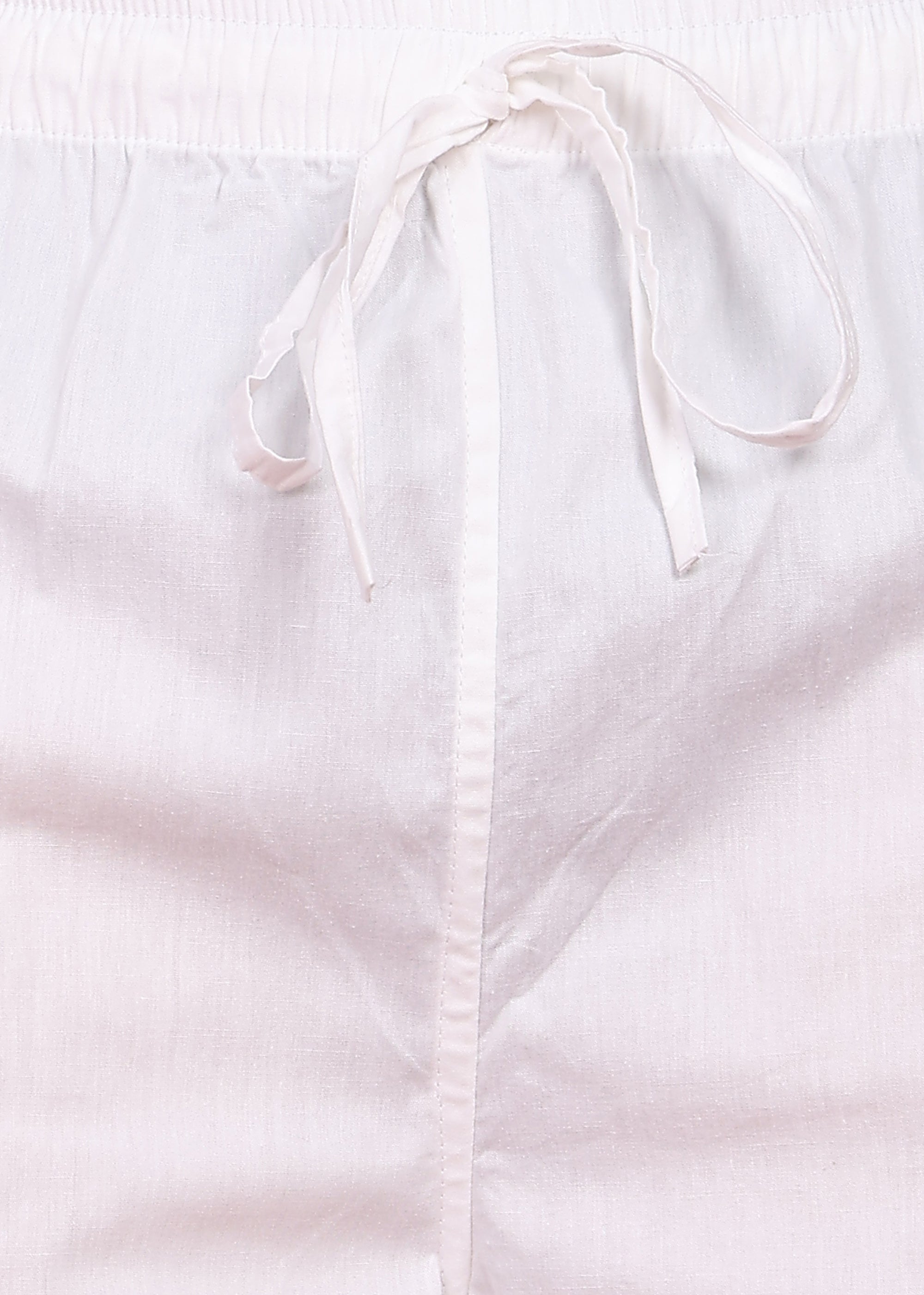 Fabmade Men’S Whitte Linen Drawstring Pyjama - Distacart