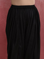 Thumbnail for trueBrowns Black Modal Kaftan Kurta Set