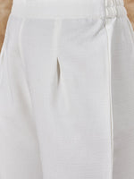 Thumbnail for InWeave Light Yellow Side Asymmetric Kurta Set