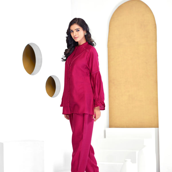 BulBul Mahi Red Co-Ord Set