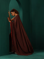 Thumbnail for trueBrowns Cola Muslin Silk Ready to Wear Saree - Distacart