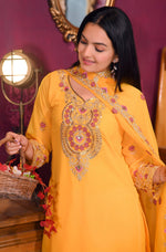 Thumbnail for Teeya Creation Yellow Color Faux Georgette Silk Heavy Embroidery Work Fully Stitched Salwar Suit - Distacart