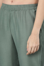 Thumbnail for Ahika Teal Poly Silk Embroidered Kurta Trousers With Dupatta