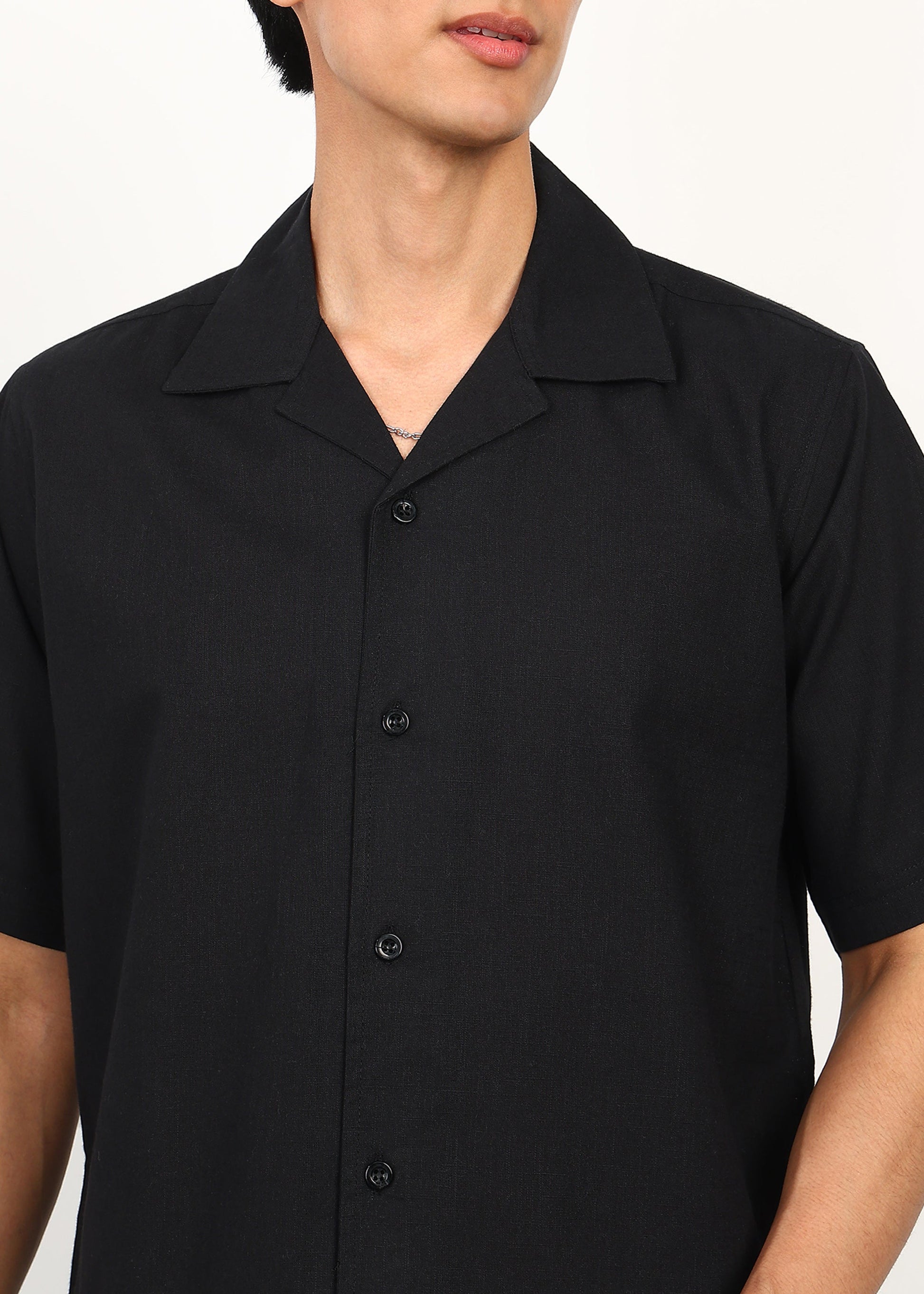 Fabmade Core Black Linen Co-Ord - Distacart