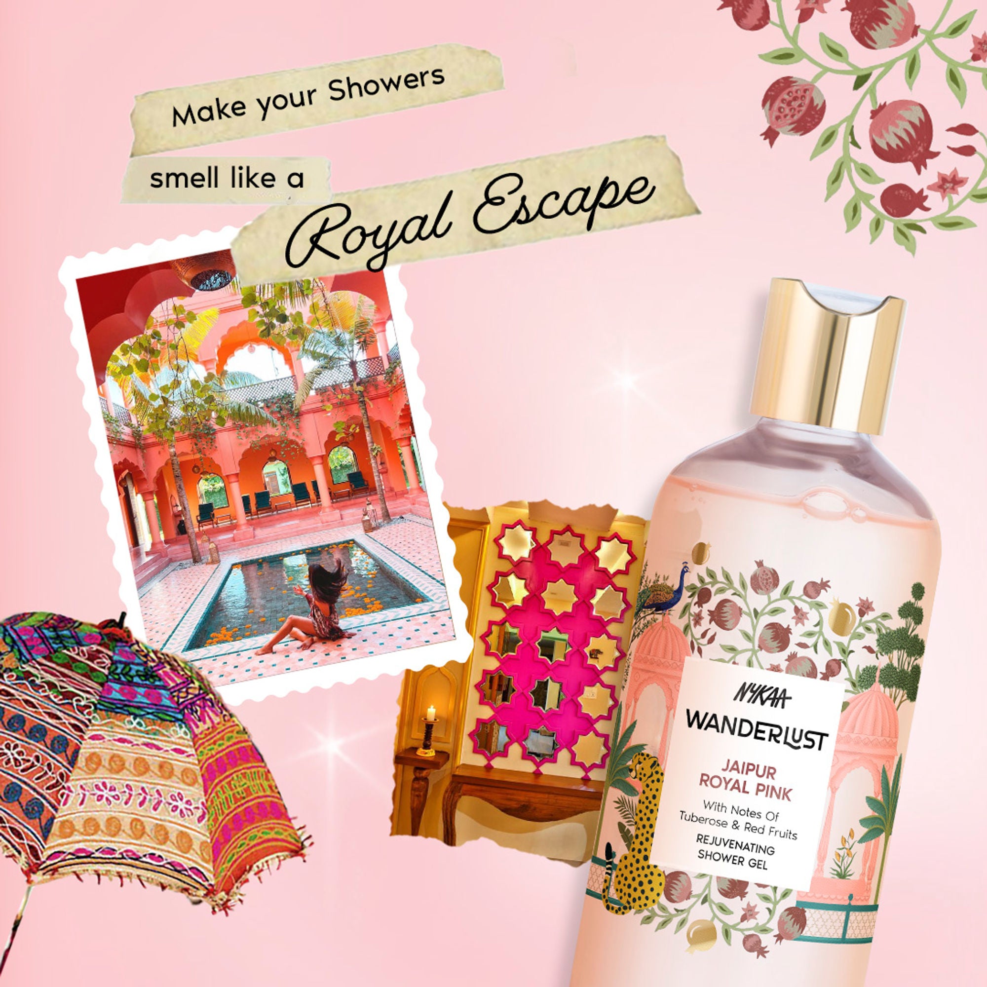 Wanderlust Shower Gels - Jaipur Royal Pink - Distacart