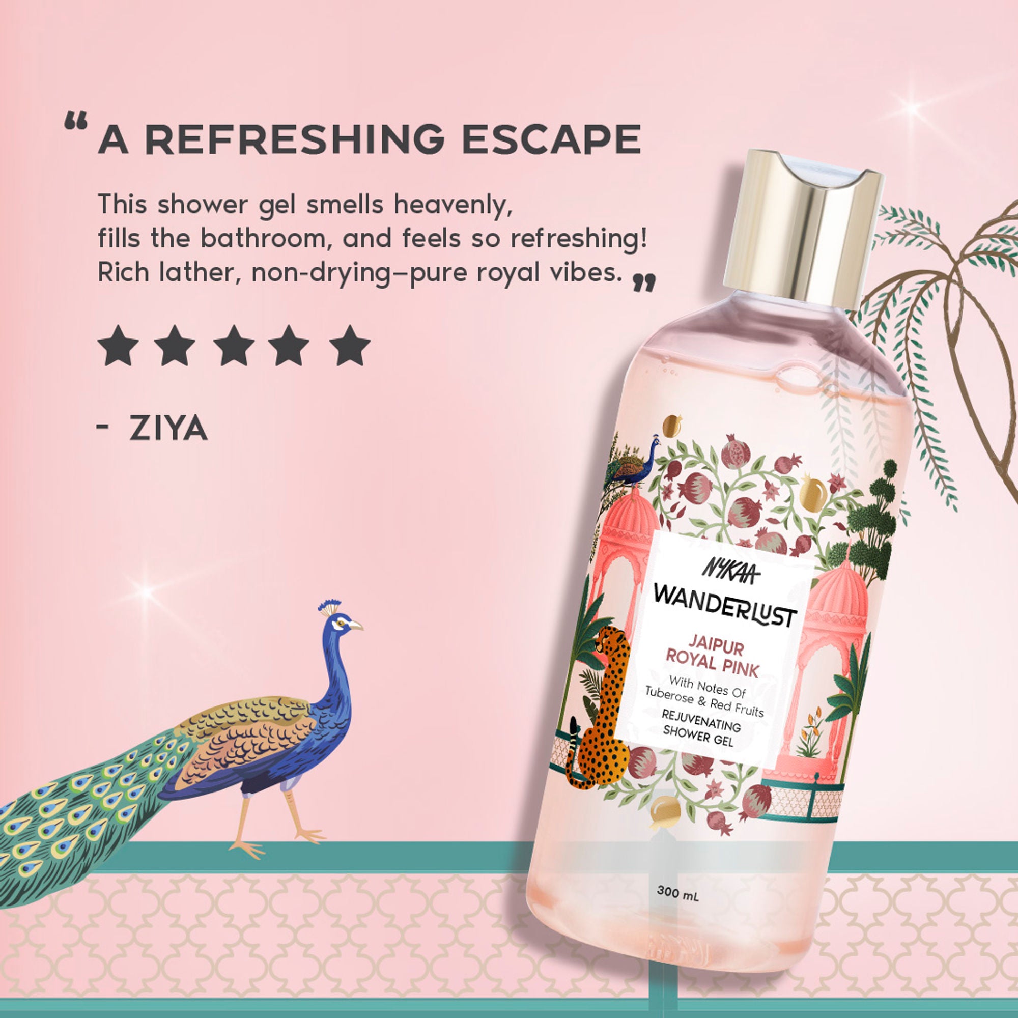 Wanderlust Shower Gels - Jaipur Royal Pink - Distacart