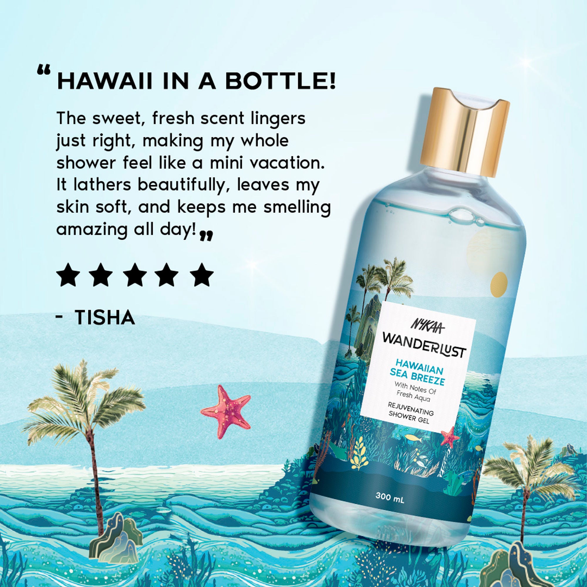 Wanderlust Shower Gels - Hawaiian Sea Breeze - Distacart