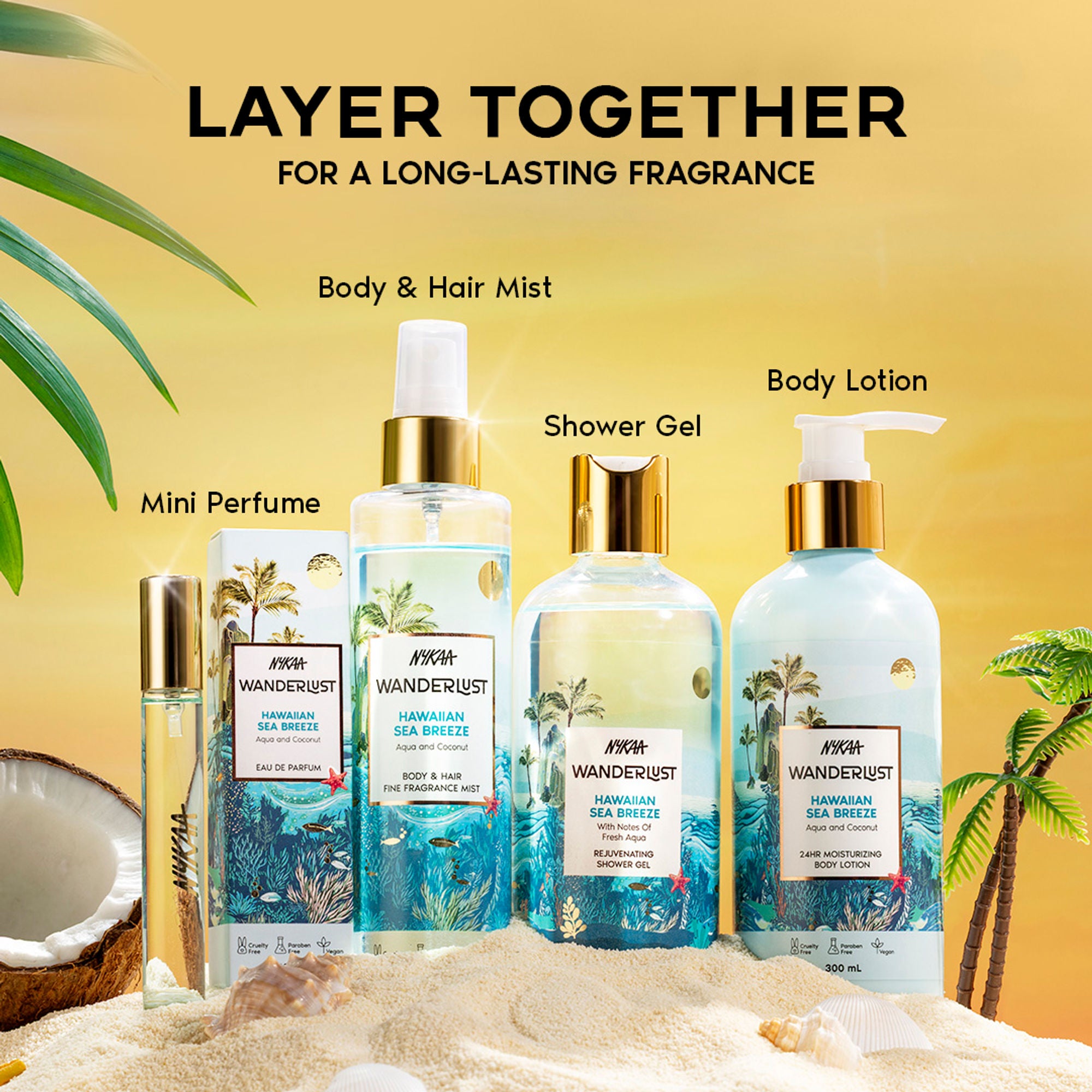 Wanderlust Shower Gels - Hawaiian Sea Breeze - Distacart