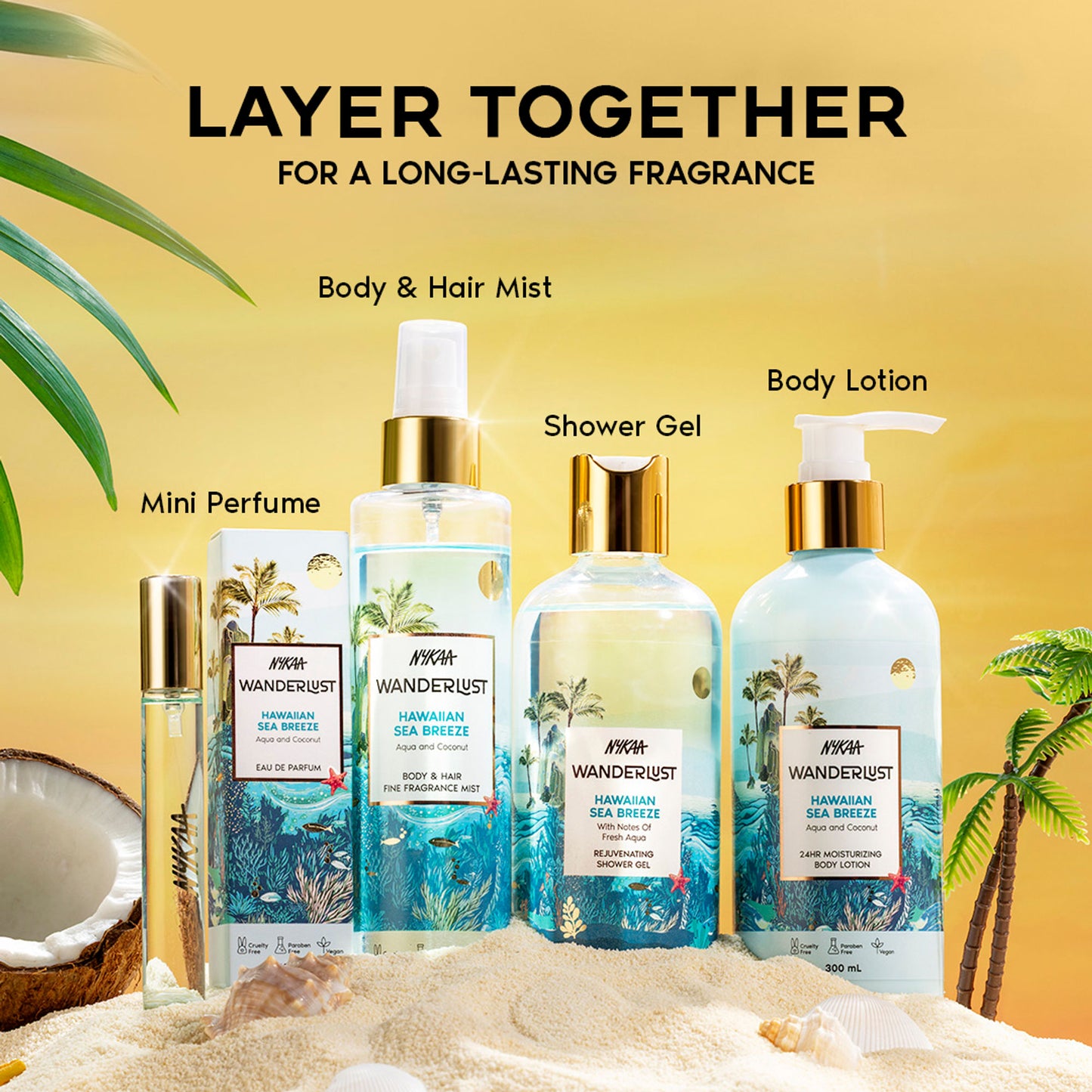 Wanderlust Shower Gels - Hawaiian Sea Breeze - Distacart