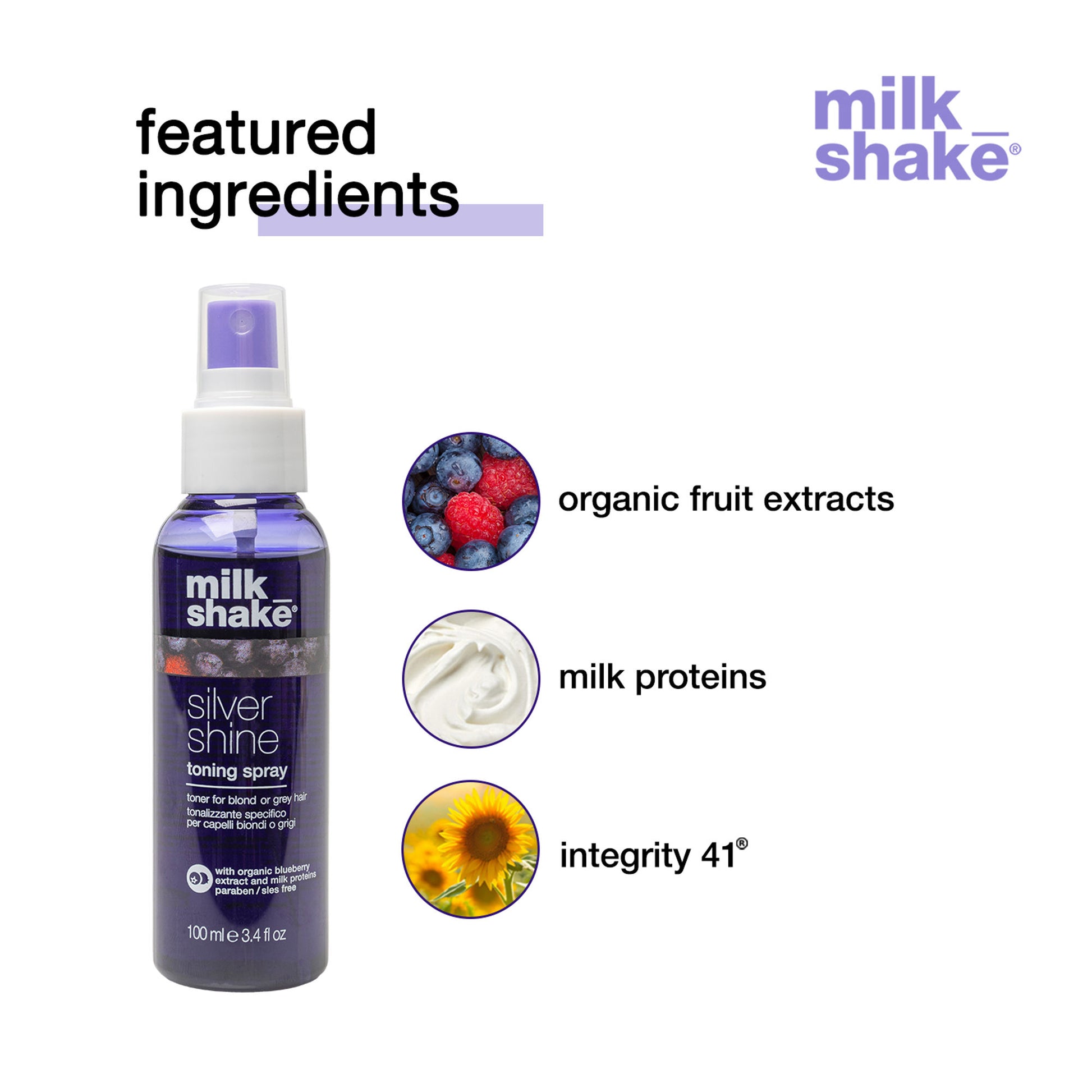 Milkshake Silver Shine Toning Spray, Leave In Conditioner