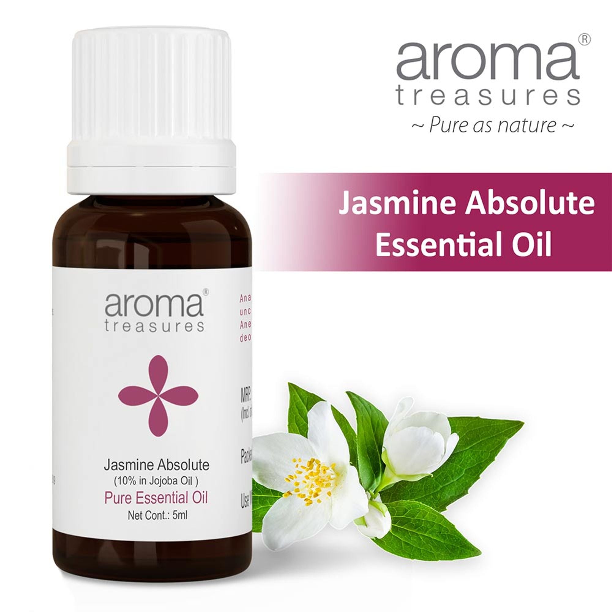 Aroma Treasures Jasmine Absolute Pure Essential Oil - Distacart