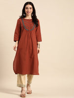 Thumbnail for All About You Women Ethnic Motifs Embroidered Thread Work Kurta - Distacart