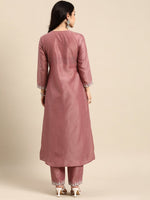 Thumbnail for All About You Ethnic Motifs Embroidered Pleated Sequinned Kurta with Trousers - Distacart