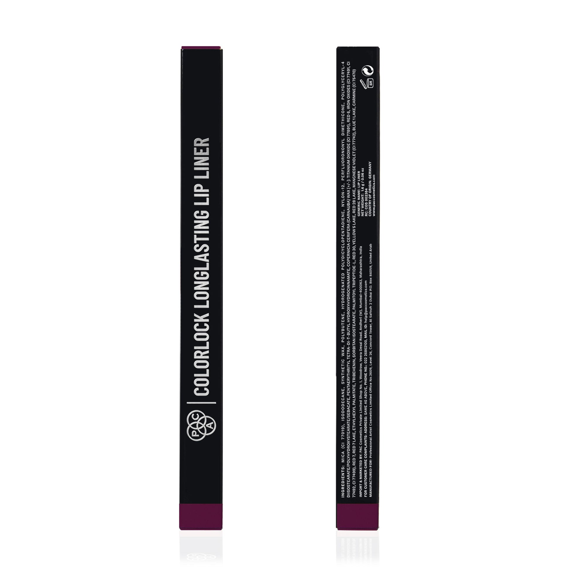 PAC Studio Colorlock Longlasting Lip Liner - Wine Night - Distacart