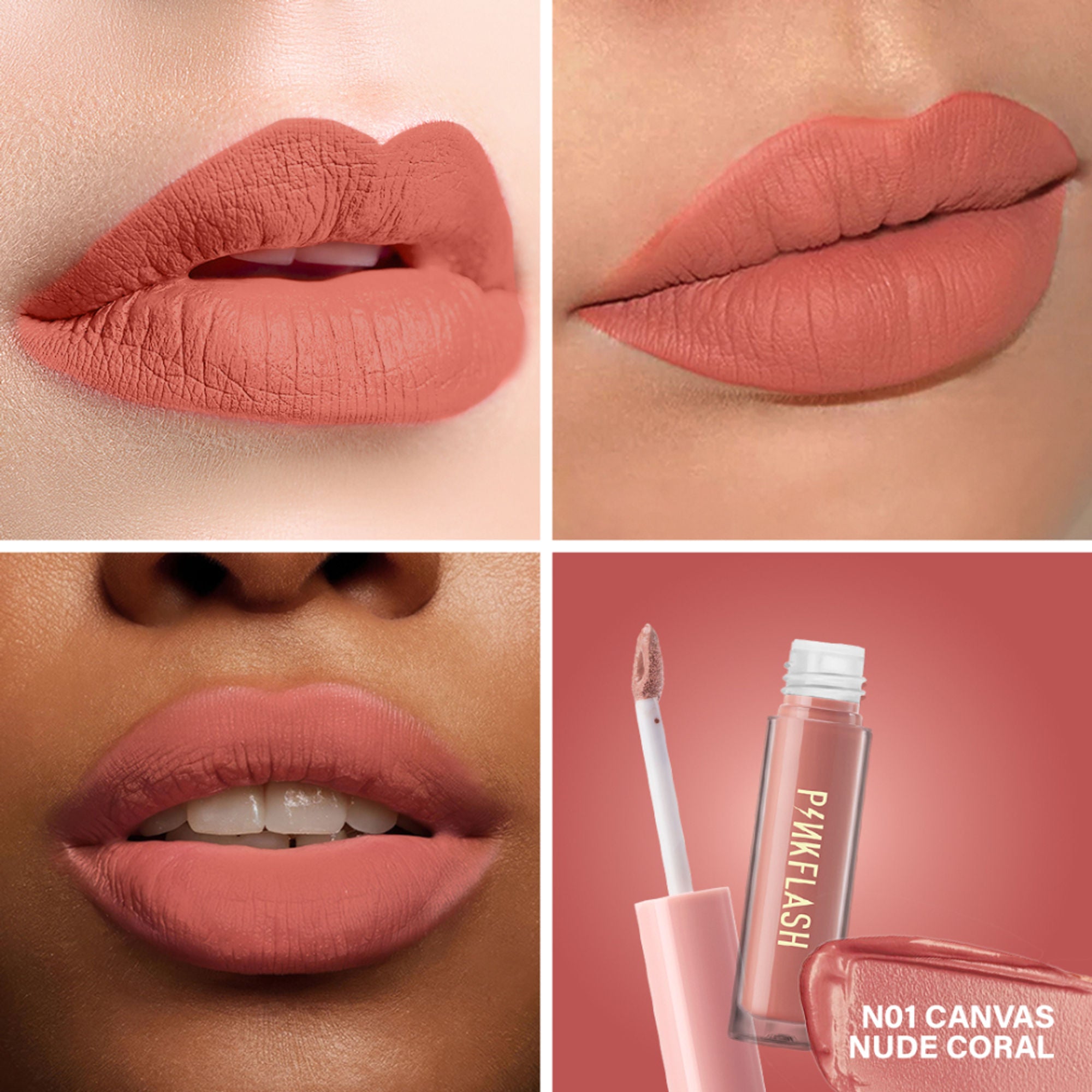 PINKFLASH Melting Matte Lip Cream - N01 Canvas - Distacart
