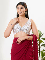 Thumbnail for Joban Fashion Copper Sequence Padded Blouse With V Neck Sleeveless