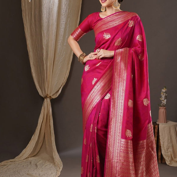 Anouk Woven Design Zari Silk Blend Banarasi Saree - Distacart
