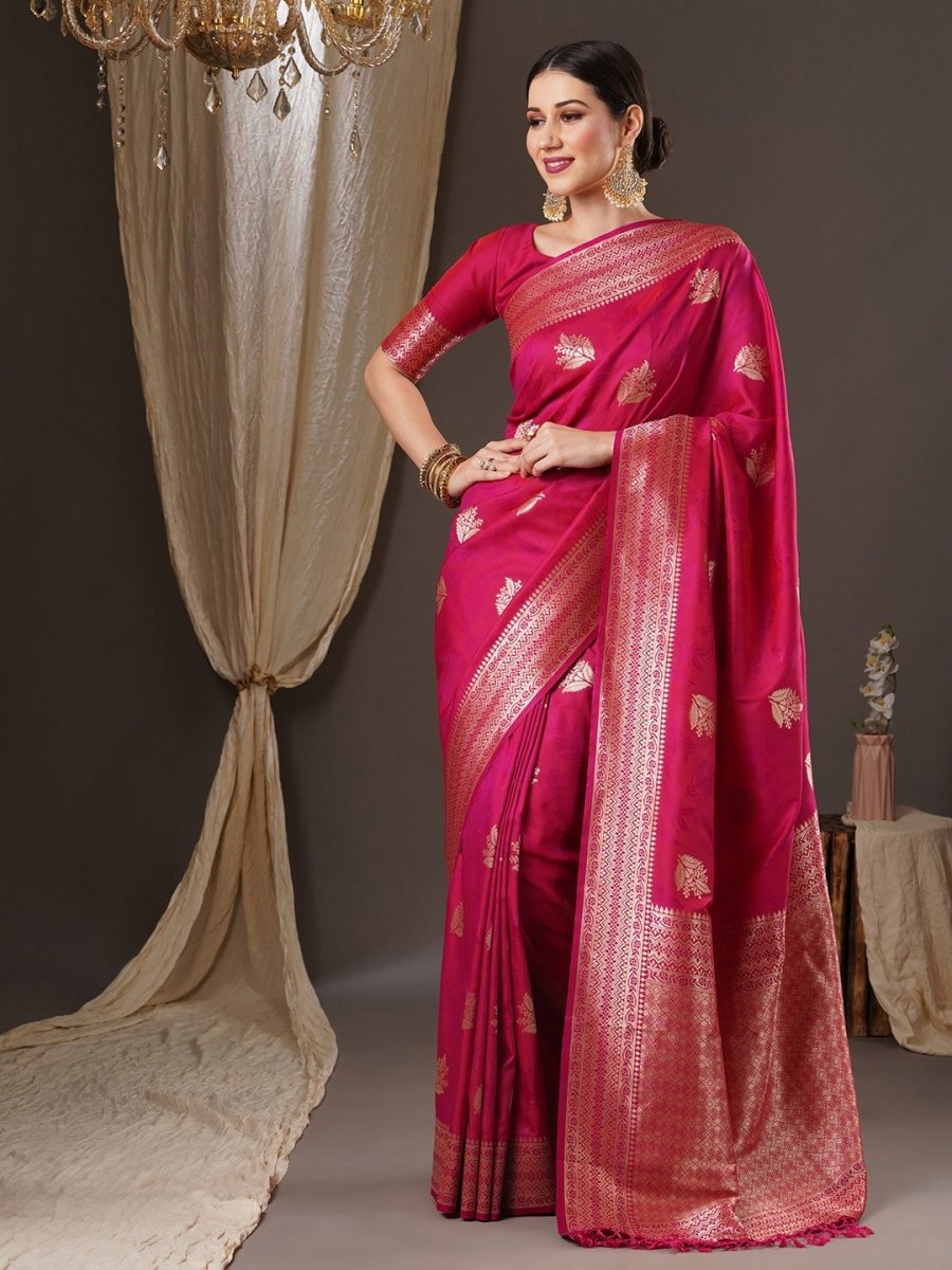 Anouk Woven Design Zari Silk Blend Banarasi Saree - Distacart