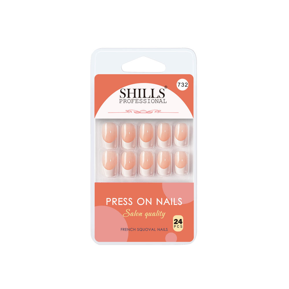 shills professional reusable press on nails french square spn732