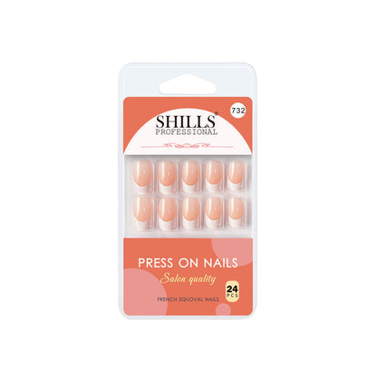 shills professional reusable press on nails french square spn732