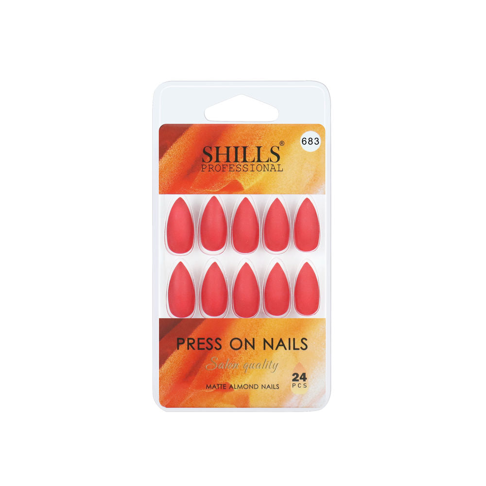 shills professional reusable press on nails sharp almond spn683
