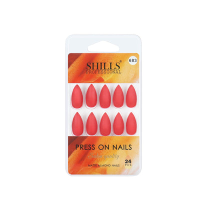 shills professional reusable press on nails sharp almond spn683