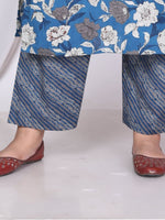 Thumbnail for Swasti Floral Printed Regular Sequinned Pure Cotton Kurta with Trousers & Dupatta - Distacart