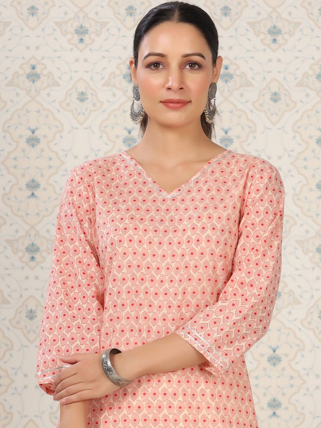 Ode by House of Pataudi Floral Printed Straight Pure Cotton Kurta - Distacart