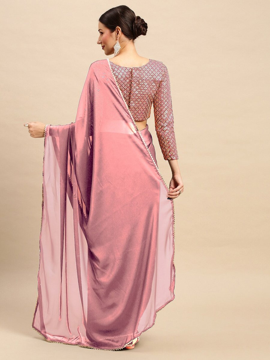 Anouk Sequinned Pure Georgette Saree - Distacart