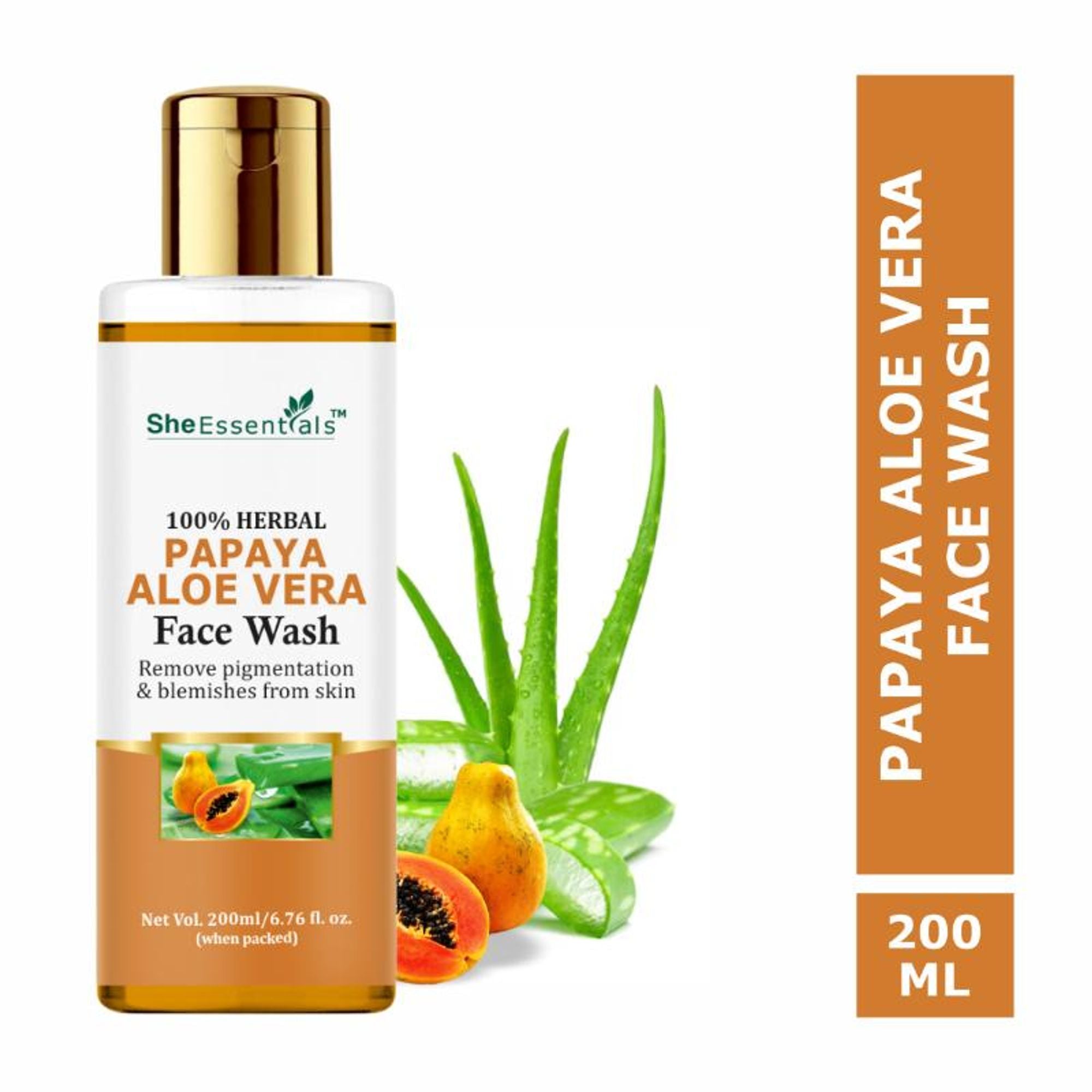 She Essentials Papaya Brightening Face Wash For Glowing & Radiant Skin