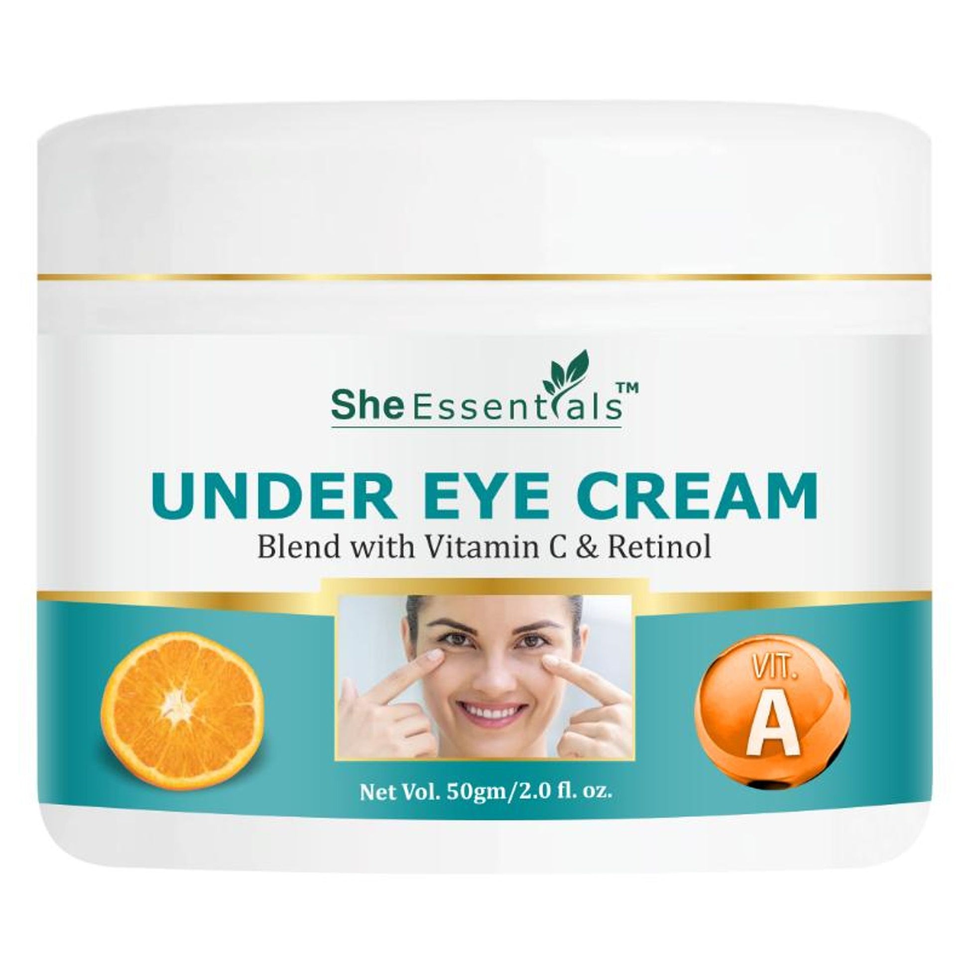 She Essentials Hydrating Natural Under Eye Cream With Vitamin C & Retinol
