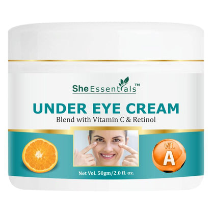 She Essentials Hydrating Natural Under Eye Cream With Vitamin C & Retinol