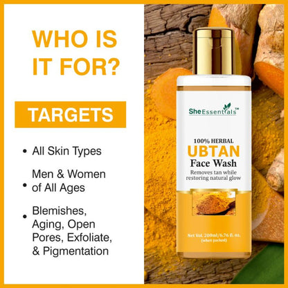 She Essentials Ubtan Face Wash For Skin Brightening