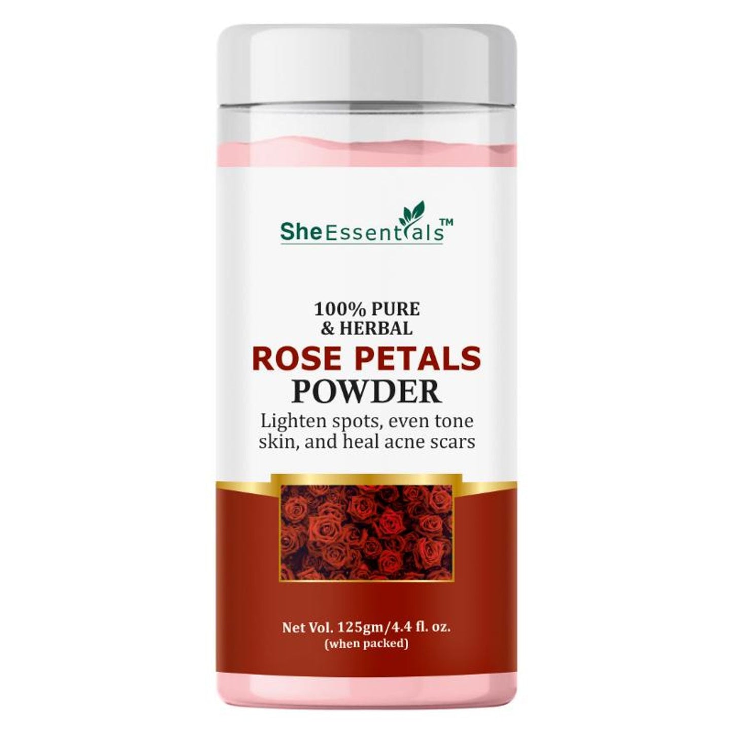 She Essentials Rose Petals Powder For Face Pack & Mask - Men & Women