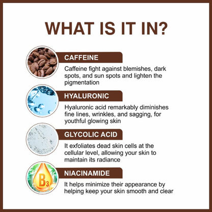 She Essentials Coffee Face Serum For Hydration & Sun Damage Protection - Antioxidant-Rich