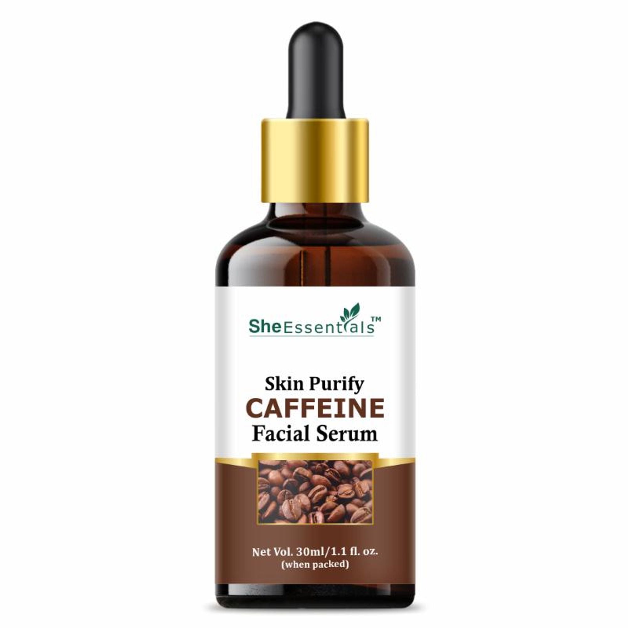 She Essentials Coffee Face Serum For Hydration & Sun Damage Protection - Antioxidant-Rich