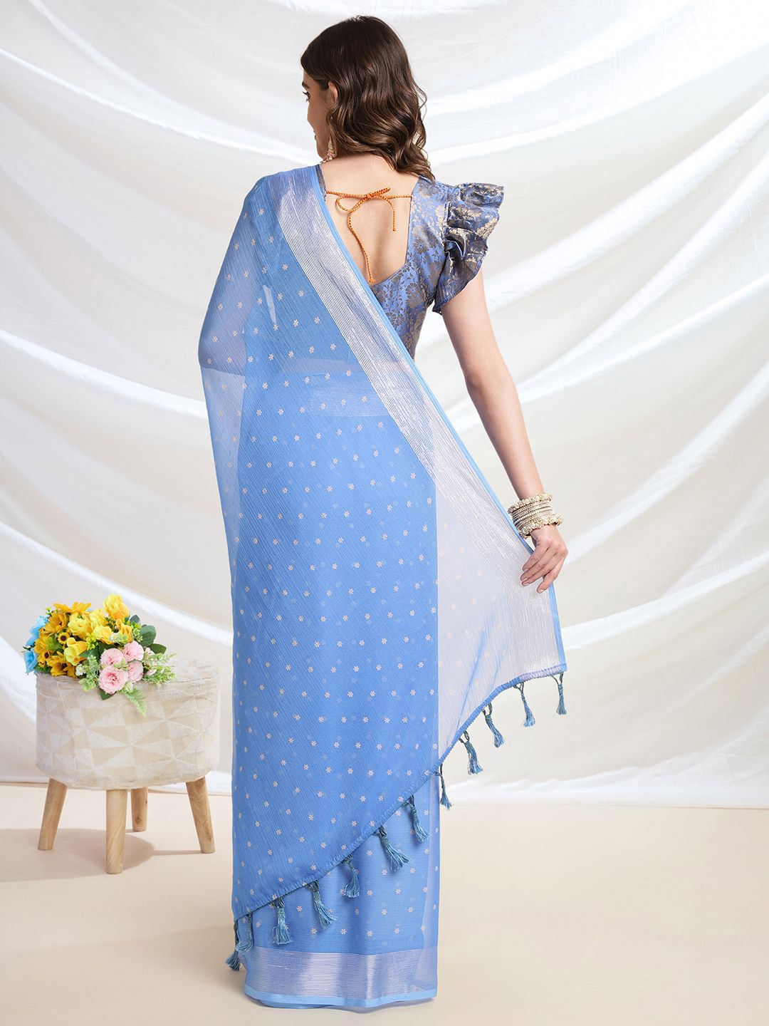 Mitera Floral Ready To Wear Saree - Distacart