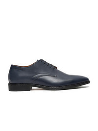 Thumbnail for LOUIS STITCH Louis Stitch Men Prussian Blue Premium Italian Leather Formal Derby Shoes