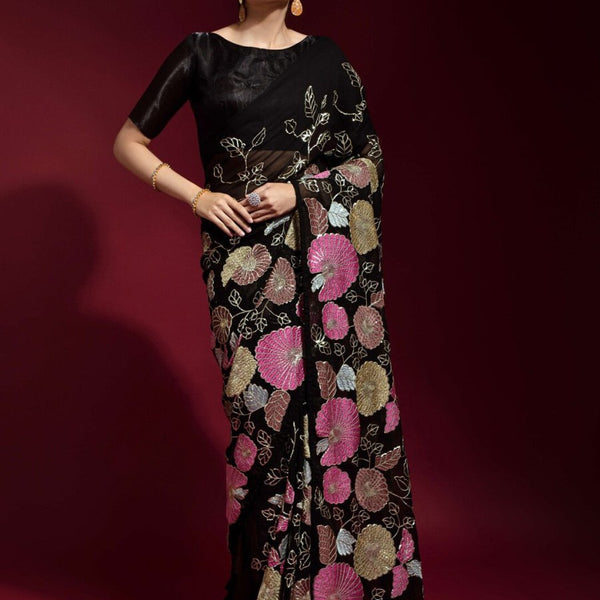 Anouk Embellished Saree - Distacart